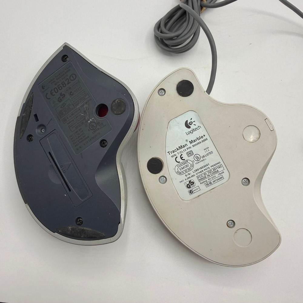 Logitech TrackMan Marble+ T-CL13 & Cordless Wheel T-RA18 Mice Parts Repair Lot - Picture 5 of 6
